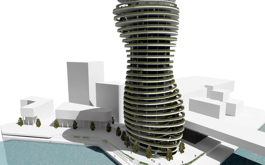 Concrete Student Trophy 2020: eleganter Wohnturm mit Grün und Beton als Sieger
