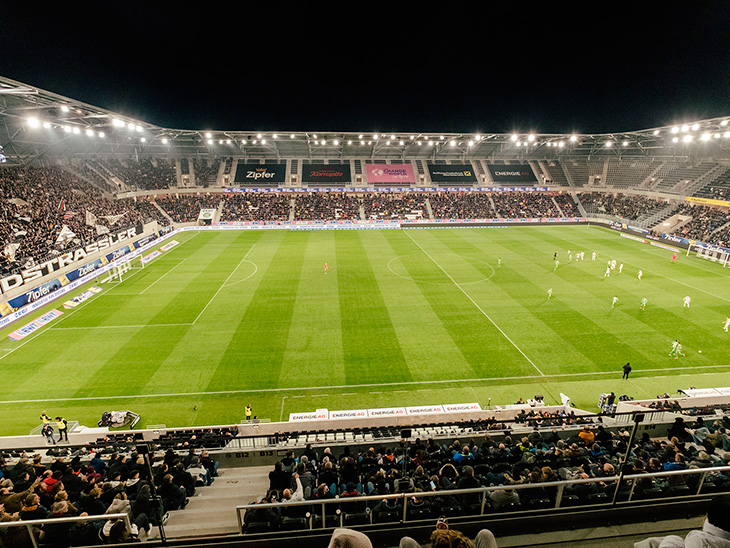 Neuer Fußballtempel für Linz – dank Betonfertigteilen
